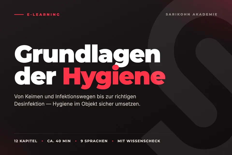 Kachel des Kurses „Grundlagen der Hygiene“