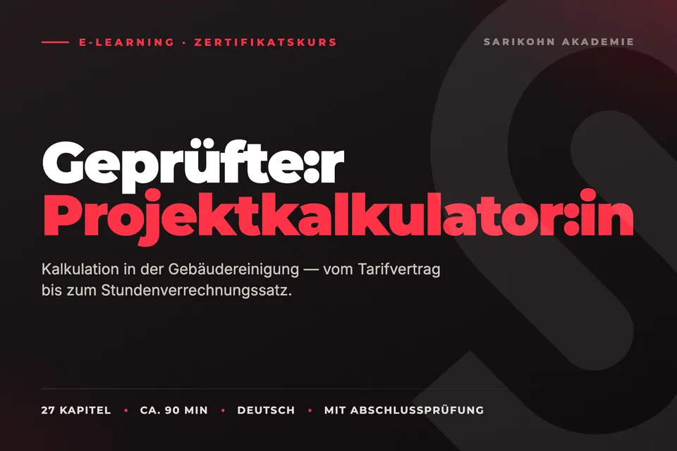 Kachel des Kurses „Geprüfte:r Projektkalkulator:in“